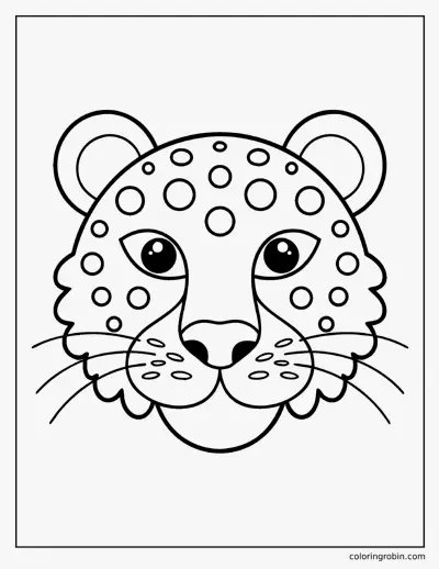 Leopard Face coloring page