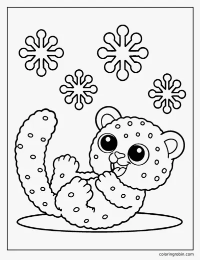 Snow Leopard Cub coloring page