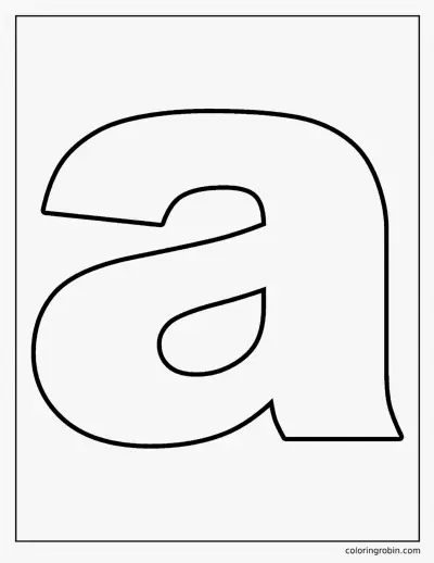 Big Lowercase A coloring page