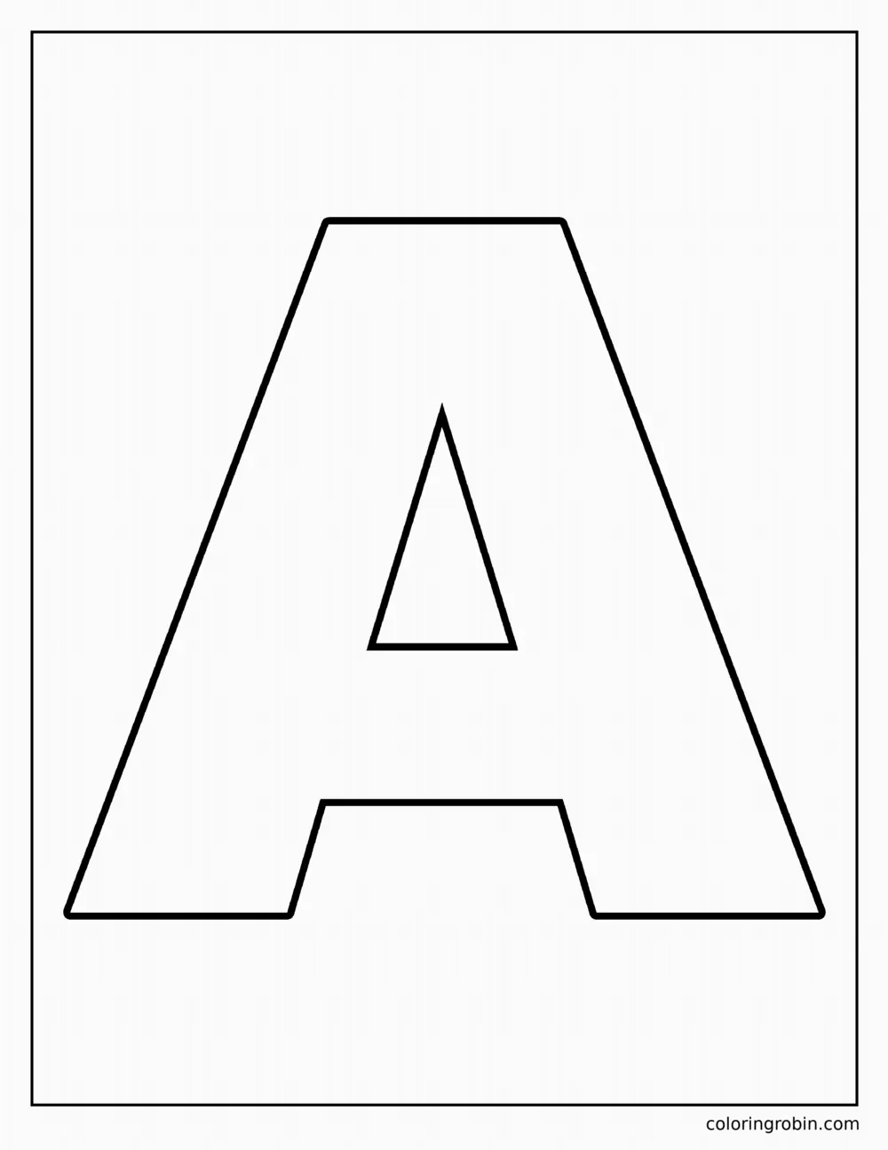 Big Uppercase A coloring page