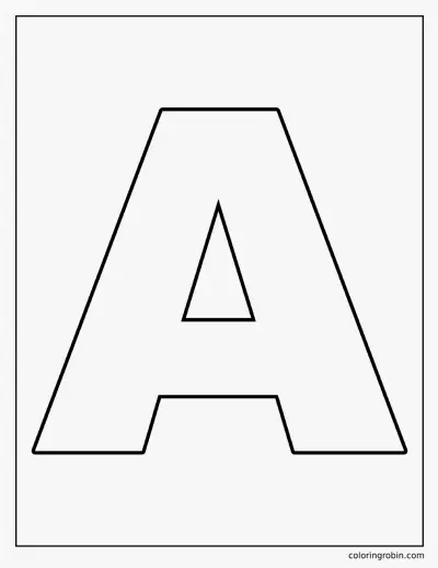 Big Uppercase A coloring page