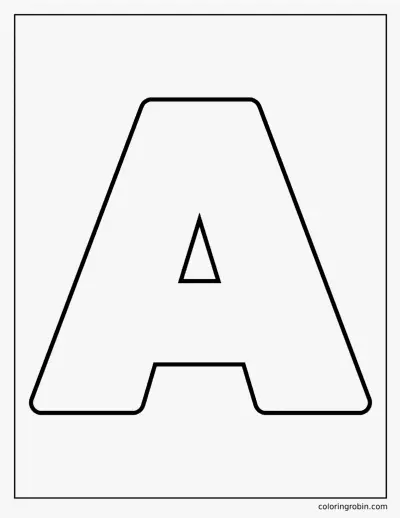 Bubble Letter A coloring page