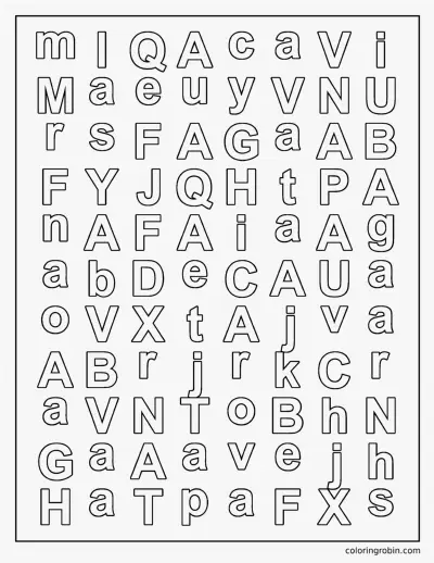 Find the Letter A coloring page