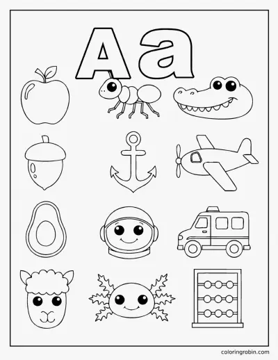 Twelve a Words coloring page