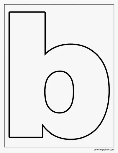 Big Lowercase B coloring page