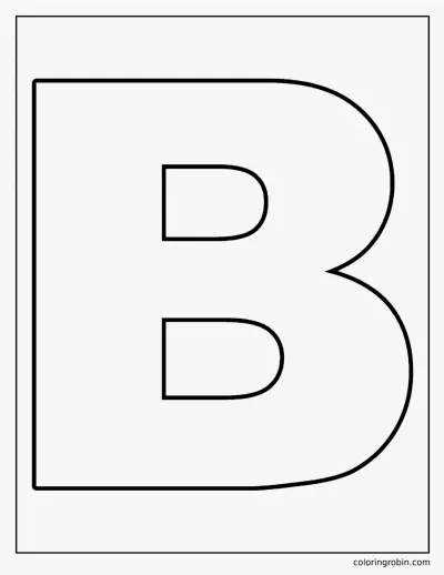 Big Uppercase B coloring page