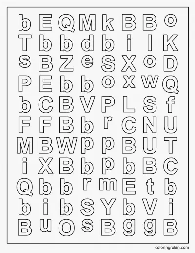 Find the Letter B coloring page