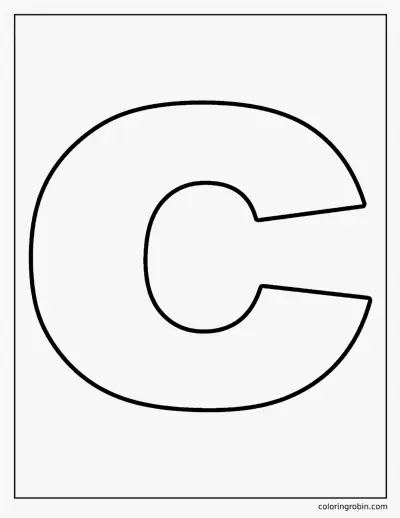 Big Lowercase C coloring page