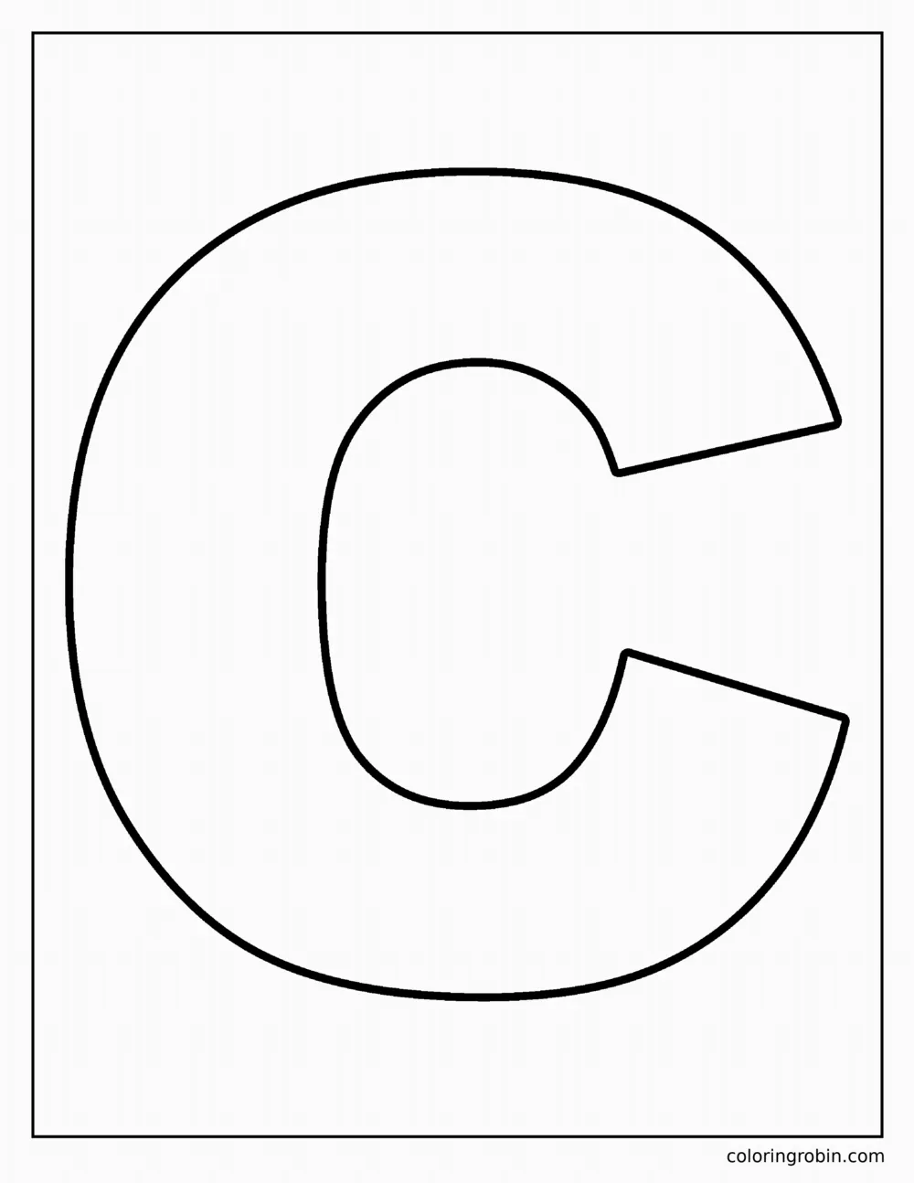 Big Uppercase C coloring page