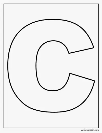 Big Uppercase C coloring page