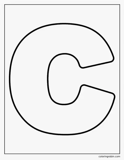 Bubble Letter C coloring page