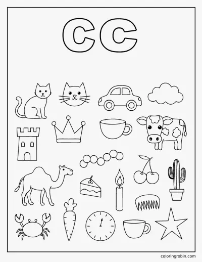 C Doodle Page coloring page
