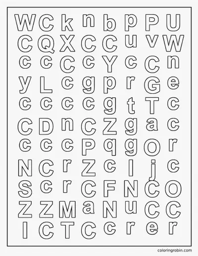 Find the Letter C coloring page