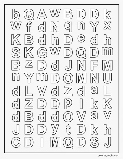 Find the Letter D coloring page