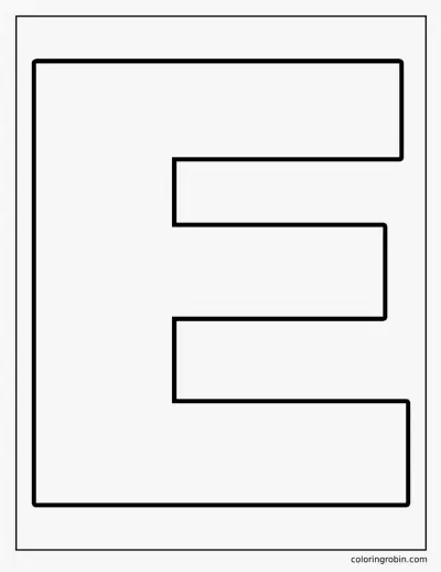 Big Uppercase E coloring page