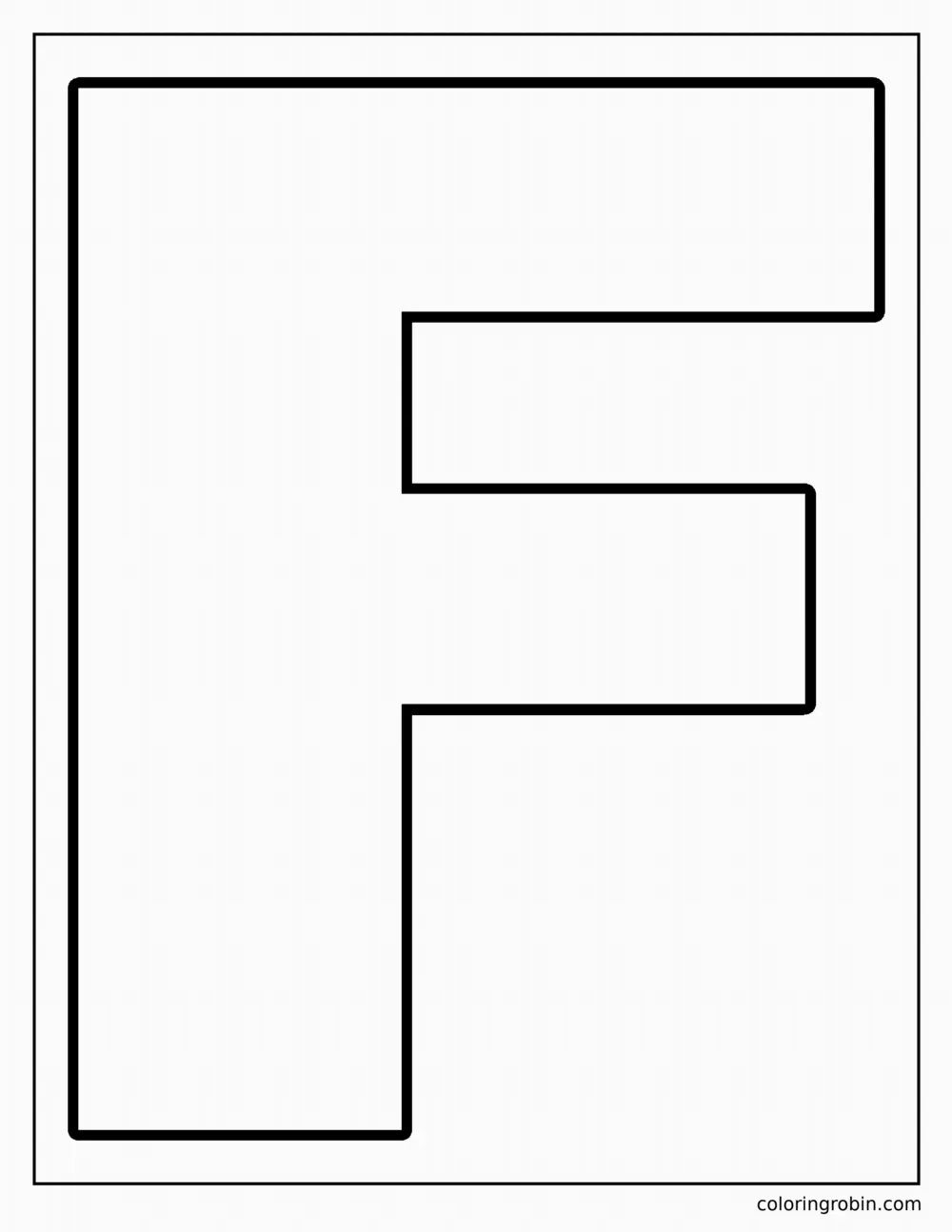 Big Uppercase F coloring page