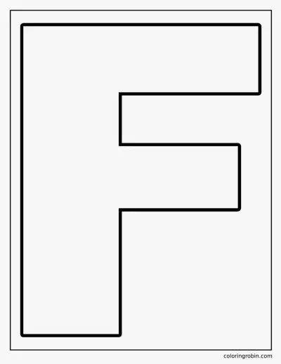 Big Uppercase F coloring page