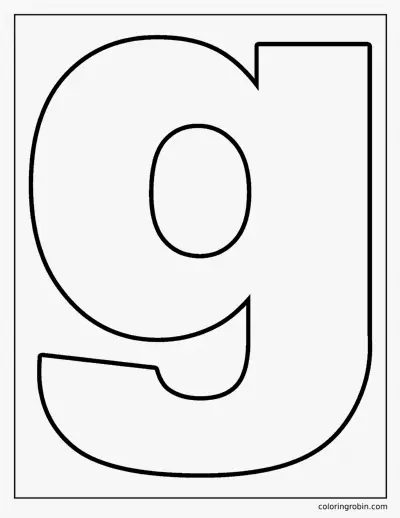 Big Lowercase G coloring page