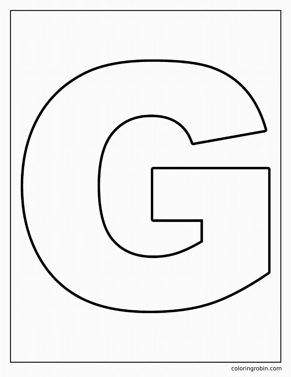 Big Uppercase G coloring page