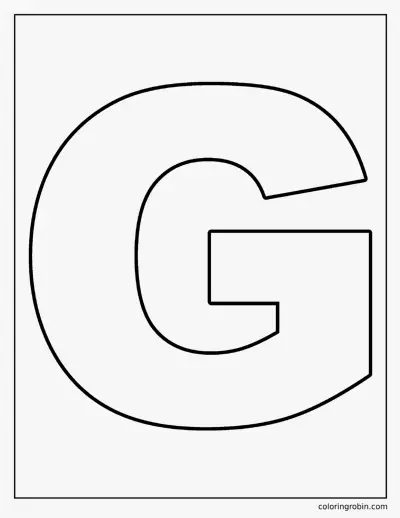Big Uppercase G coloring page