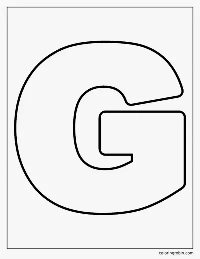 Bubble Letter G coloring page