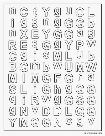 Find the Letter G coloring page
