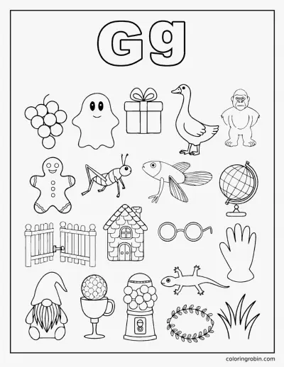 G Doodle Page coloring page