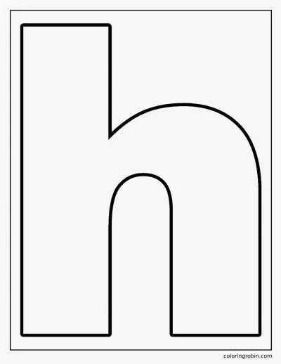 Big Lowercase H coloring page