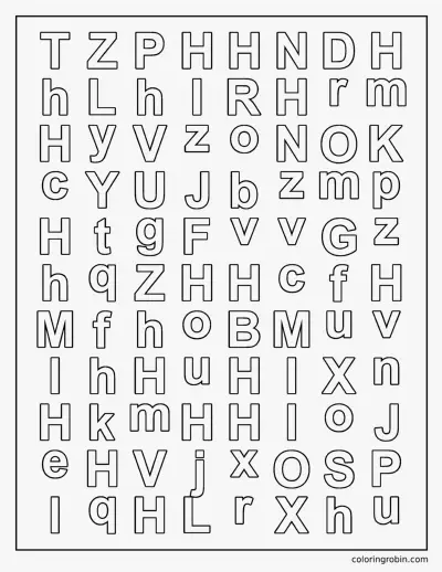 Find the Letter H coloring page