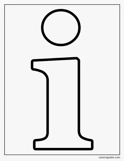 Big Lowercase I coloring page
