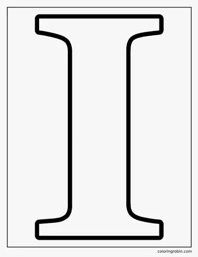 Big Uppercase I coloring page