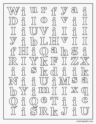 Find the Letter I coloring page