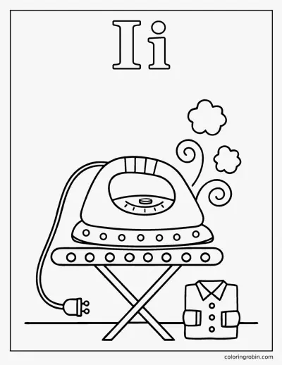 I Is for Iron coloring page