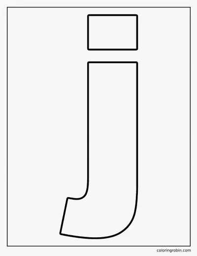 Big Lowercase J coloring page