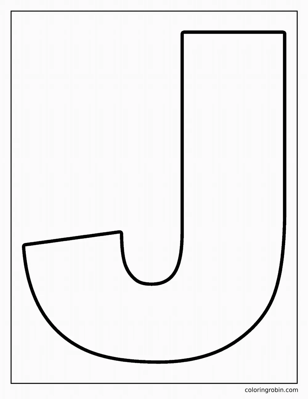 Big Uppercase J coloring page