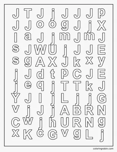 Find the Letter J coloring page