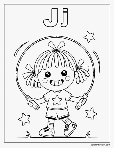 J Is for Jump Rope coloring page