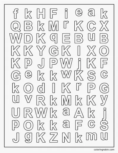 Find the Letter K coloring page