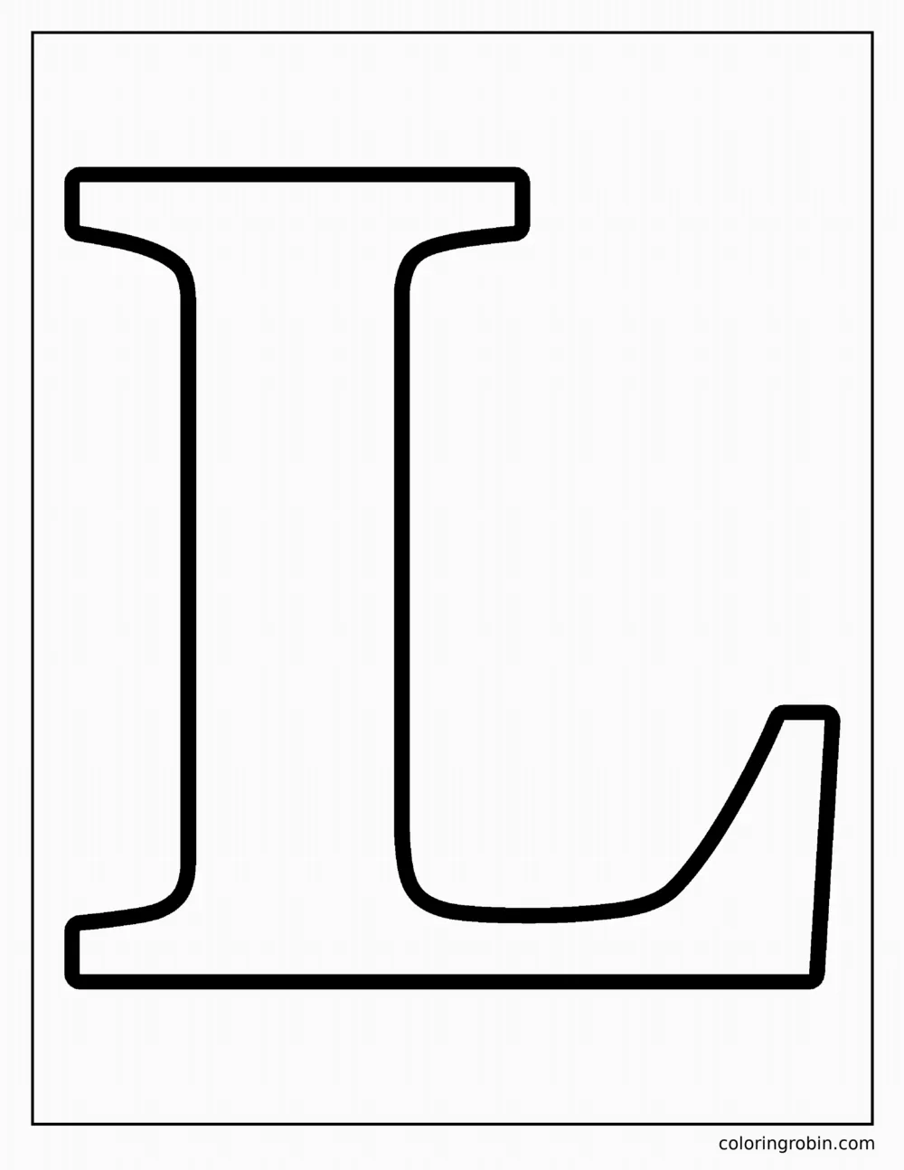 Big Uppercase L coloring page