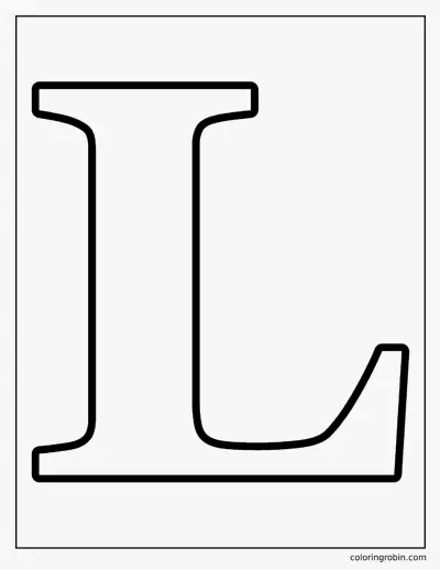 Big Uppercase L coloring page