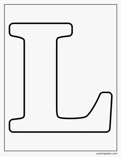 Bubble Letter L coloring page
