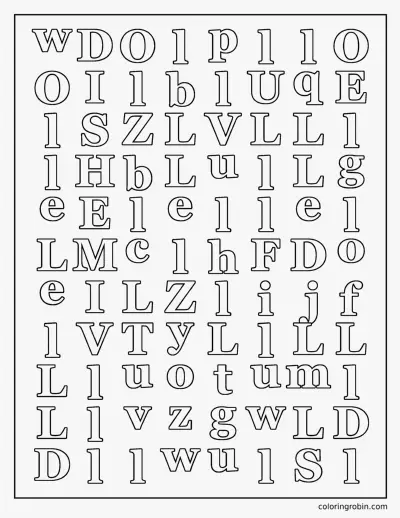 Find the Letter L coloring page