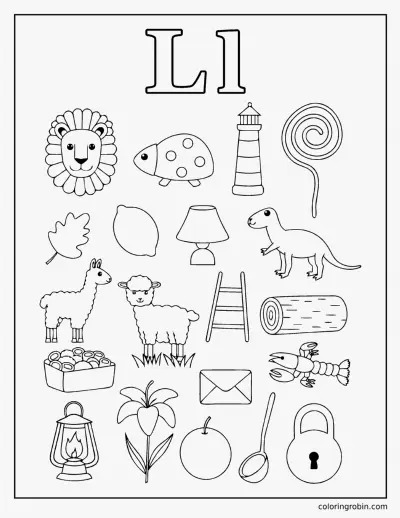 L Doodle Page coloring page