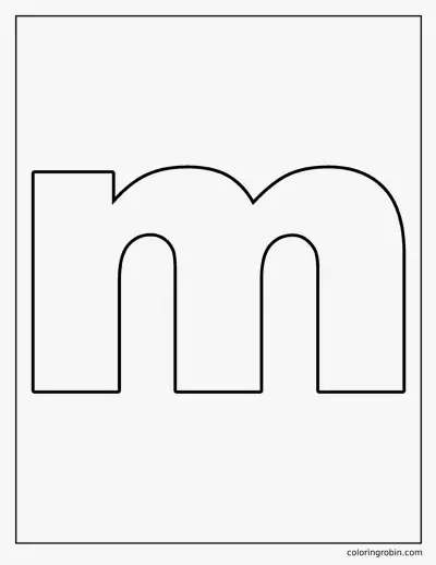 Big Lowercase M coloring page