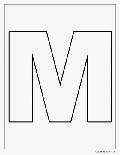 Big Uppercase M coloring page