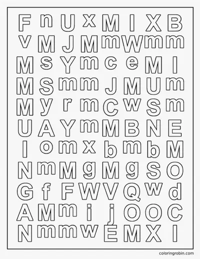 Find the Letter M coloring page