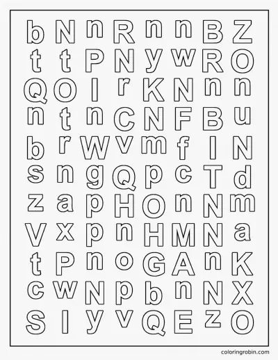 Find the Letter N coloring page