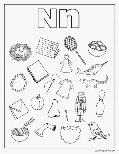 N Doodle Page coloring page