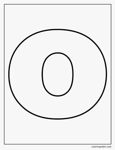 Big Lowercase O coloring page