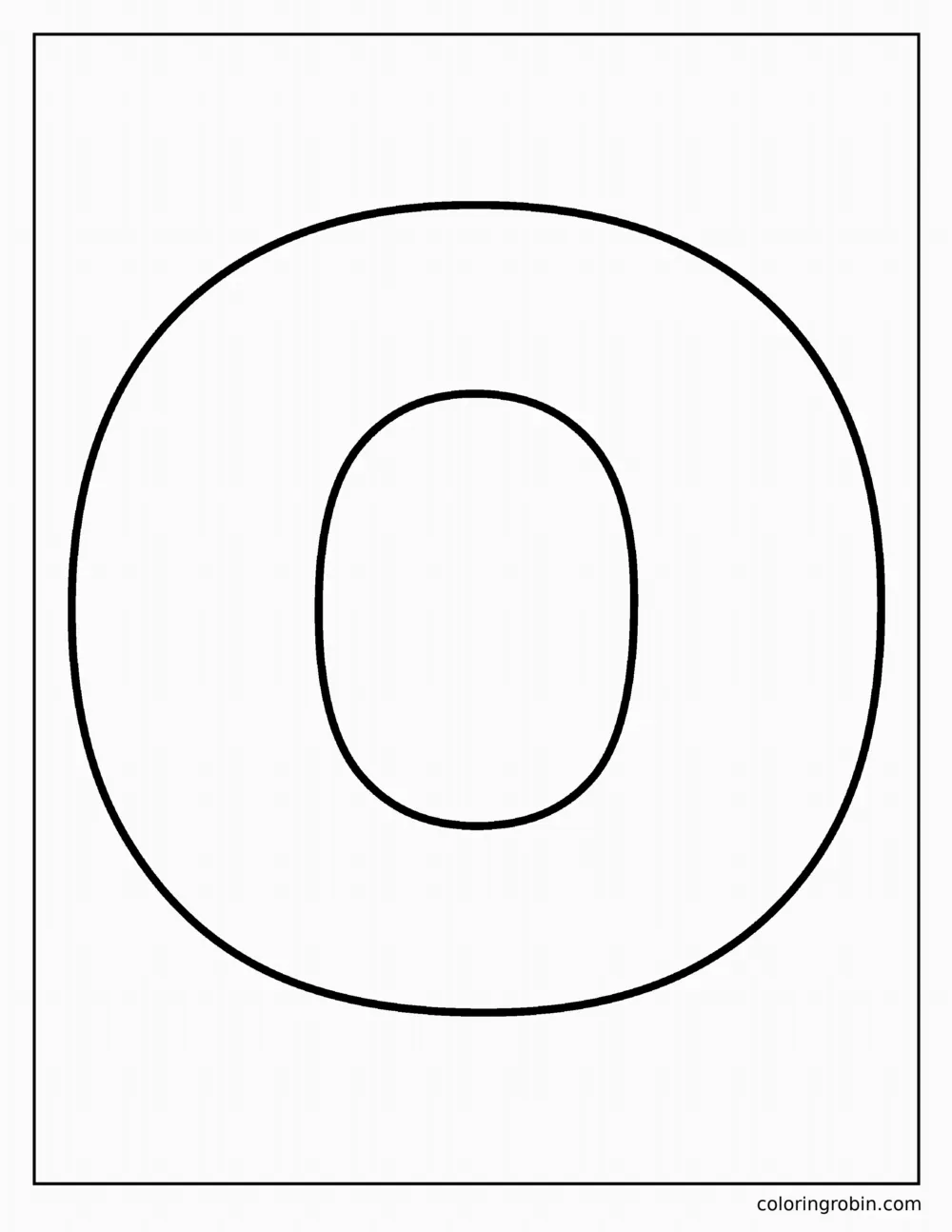 Big Uppercase O coloring page